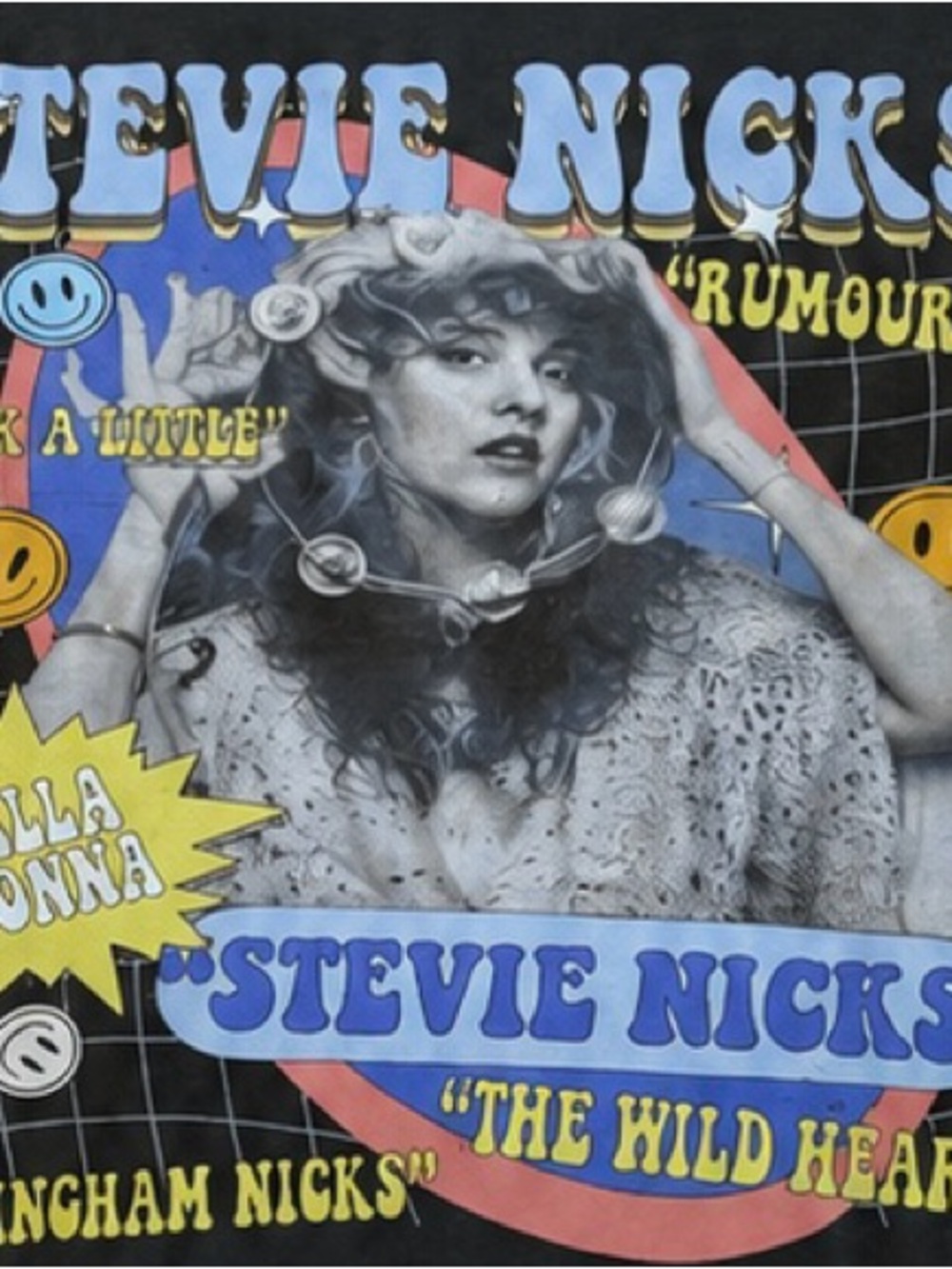 Comfort Colors Stevie Nicks Graphic Tee Retro Rock Band T-Shirt Medium - Picture 4 of 5